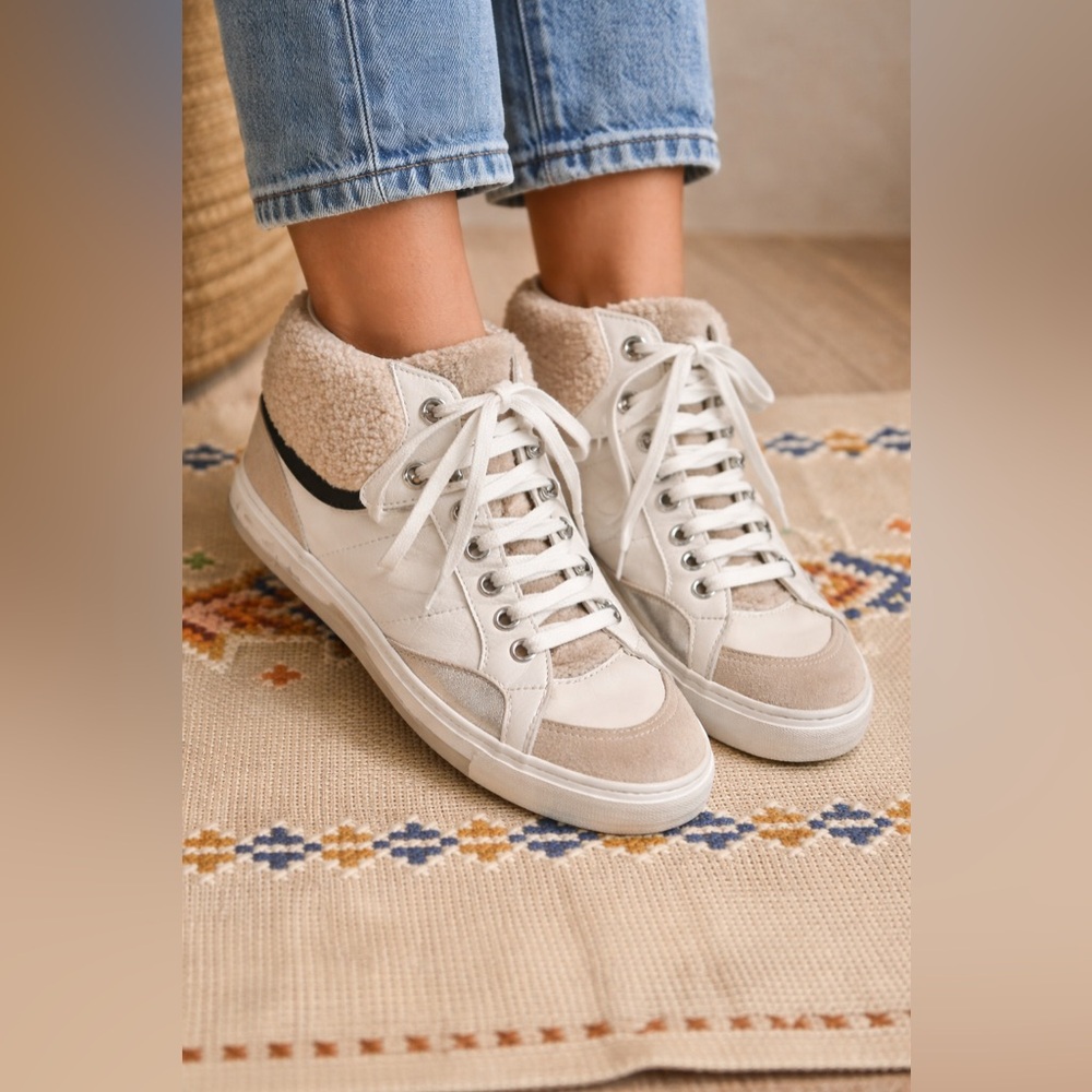Marc Fisher LTD Merin High Top Sneaker SHOE WOMENS SIZE 9.5 M WHITE